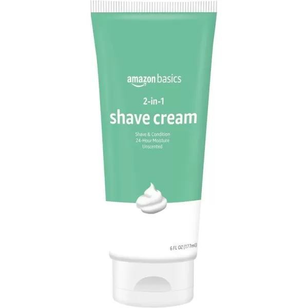 Amazon Basics 2In1 Shave Cream Fragrance Free Unscented 6 Ounce Pack of 2 Previously SolimoAmazon Basics 2In1 Shave Cream Fragrance Free Unscented 6 Ounce Pack of 2 Previously Solimo