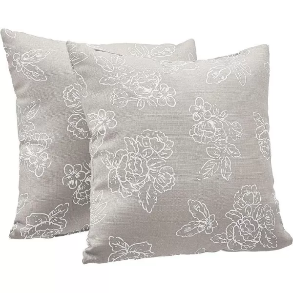 Taupe Floral Linen Style 2-Pack