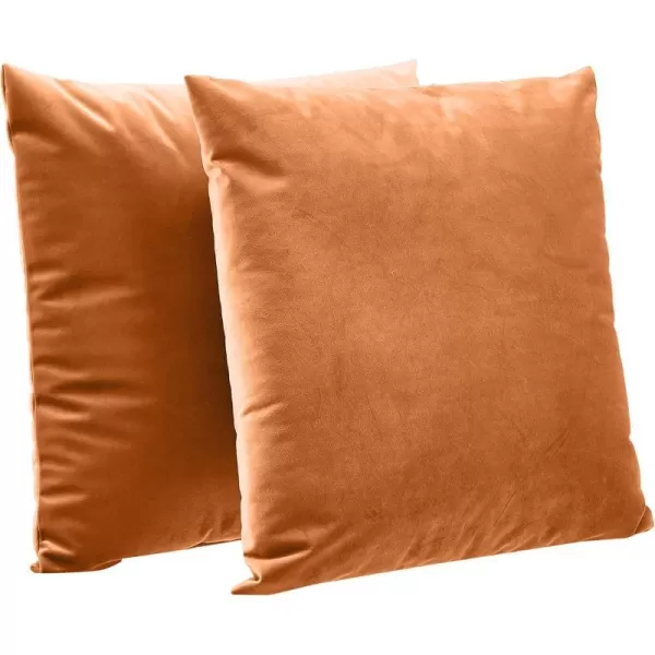Terracotta Orange Velvet 2-Pack