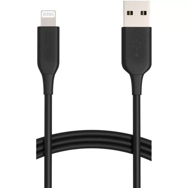 Amazon Basics 2Pack USBA to Lightning ABS Charger Cable MFi Certified Charger for Apple iPhone 14 13 12 11 X Xs Pro Pro Max Plus iPad 6 Foot White3 Feet 1Pack Black