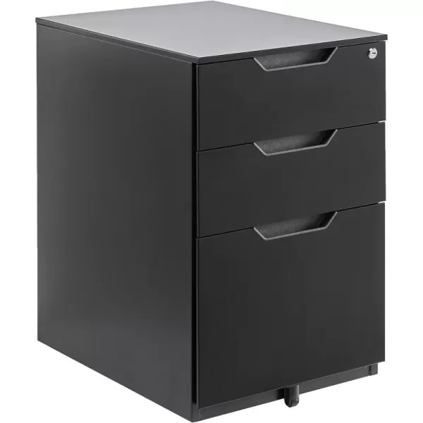 Amazon Basics 3 Drawer Mobile File Cabinet With Lock Black 2071 D x 1551 W x 2429 HBlack