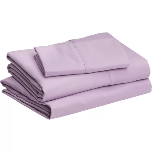 Amazon Basics 3 Piece Lightweight Super Soft Easy Care Microfiber Bed Sheet Set with 14 Deep Pockets Twin Frosted Lavender SolidAmazon Basics 3 Piece Lightweight Super Soft Easy Care Microfiber Bed Sheet Set with 14 Deep Pockets Twin Frosted Lavender Solid