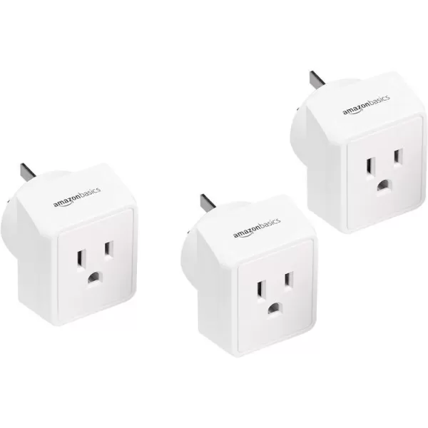 Amazon Basics 3Pack Travel Plug Adapter Type EF Europe  France Germany Greece Hungary Iceland the Netherlands Norway Poland Portugal Romania and Spain WhiteType I 3 pack