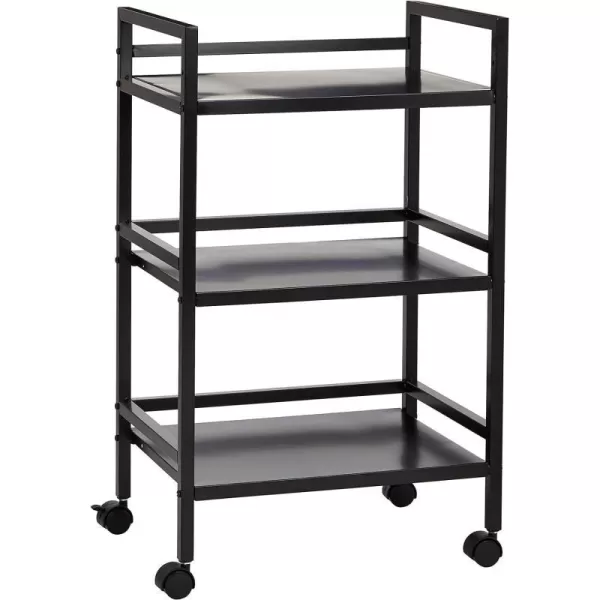 Amazon Basics 3Tier Metal Rolling Cart BlackAmazon Basics 3Tier Metal Rolling Cart Black