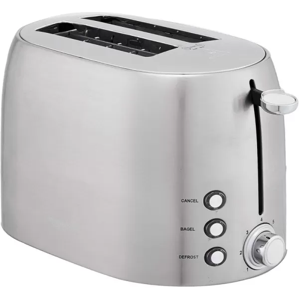 Amazon Basics 4 Slot Toaster  BlackBrushed Silver 2 Slot Toaster
