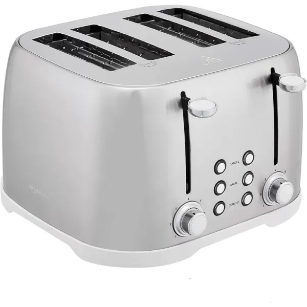 Amazon Basics 4 Slot Toaster  BlackBrushed Silver 4 slot Toaster
