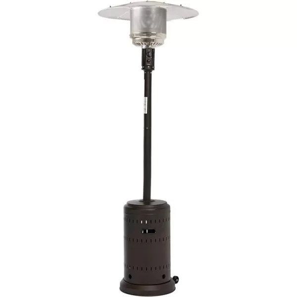 Amazon Basics 46000 BTU Outdoor Propane Patio Heater with Wheels Commercial amp Residential Sable BrownSable Brown Powder Coated