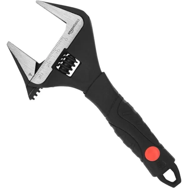 Amazon Basics 4Piece Plumbing Adjustable Wrench with Soft Grip Wide Mouth Includes 6Inch 150mm 8Inch 200mm 10Inch 250mm 12Inch 300mm 4 Sizes Bundle6 x 250 x 06 inch 1Piece
