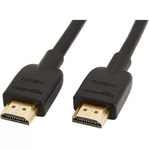 Amazon Basics 52Pack HDMI Cable 18Gbps HighSpeed 4K60Hz 2160p GoldPlated Plugs Ethernet Ready 6 Foot BlackBlack 10 Feet