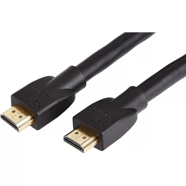 Amazon Basics 52Pack HDMI Cable 18Gbps HighSpeed 4K60Hz 2160p GoldPlated Plugs Ethernet Ready 6 Foot BlackBlack 15 Feet