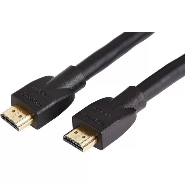 Amazon Basics 52Pack HDMI Cable 18Gbps HighSpeed 4K60Hz 2160p GoldPlated Plugs Ethernet Ready 6 Foot BlackBlack 25 Feet