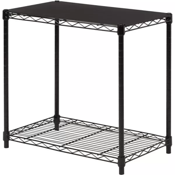 Amazon Basics 5Shelf Medium Adjustable Heavy Duty Storage Shelving Unit on 4 Wheel Casters Metal Organizer Wire Rack Chrome 30 L x 14 W x 648 H2Shelf No Wheels Black