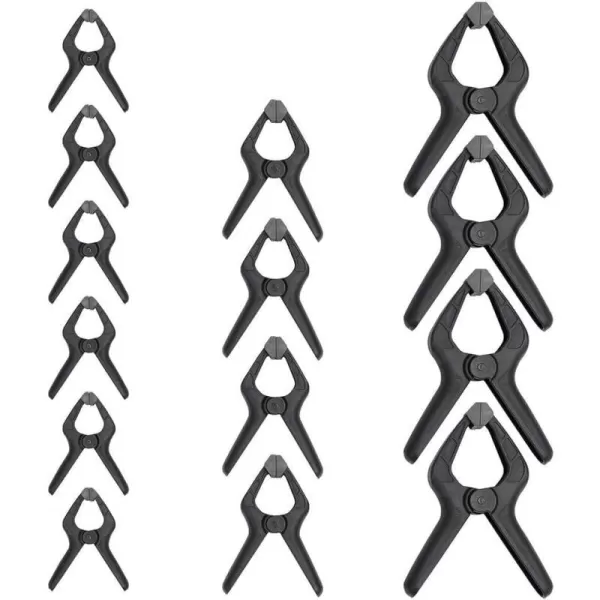 Amazon Basics 6Piece Trigger Clamp Set 2 Pack of 4Inch 4 Pack of 6Inch Black Grey14Piece Clamp Set