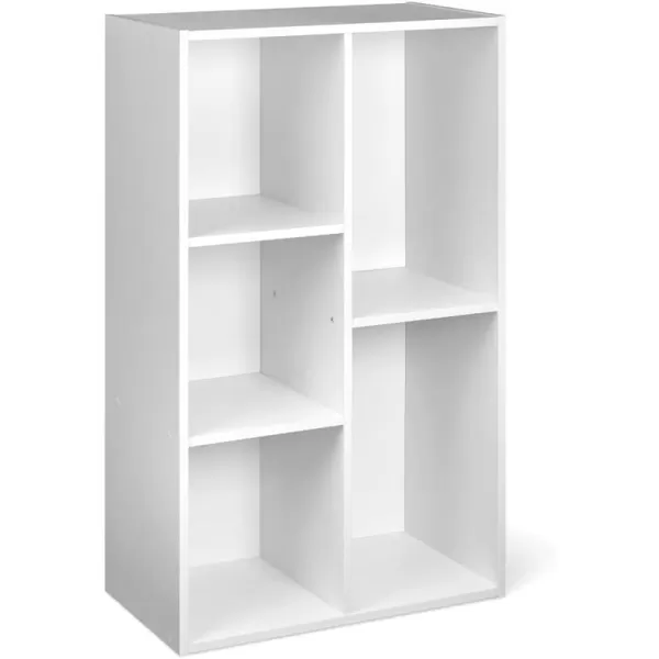Amazon Basics 7 Cube Organizer Bookcase Espresso 93 x 195 x 417 inWhite 5Cube