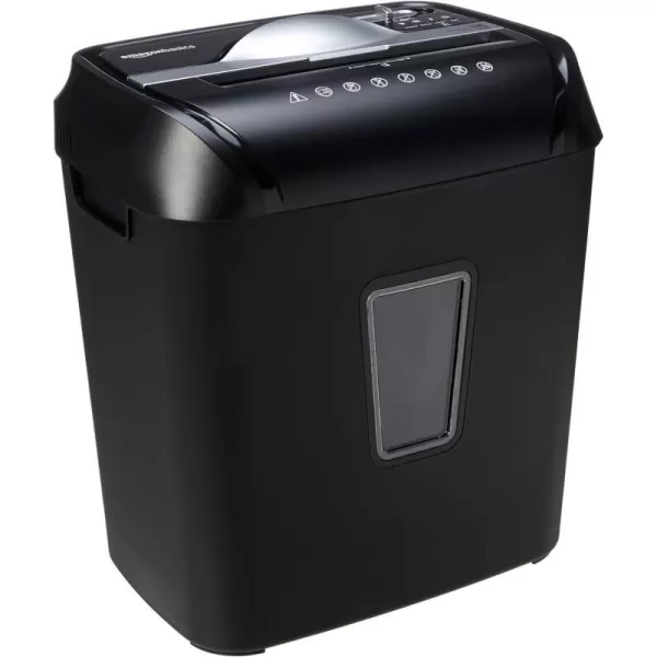 Amazon Basics 8 Sheet Cross Cut Paper and Credit Card Shredder with 41 Gallon Bin Black12 Sheet