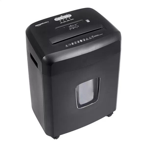 Amazon Basics 8 Sheet Cross Cut Paper and Credit Card Shredder with 41 Gallon Bin Black18 Sheet