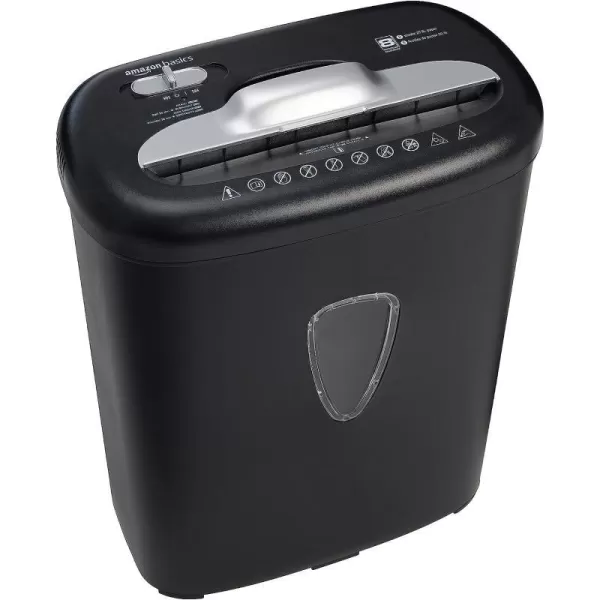Amazon Basics 8 Sheet Cross Cut Paper and Credit Card Shredder with 41 Gallon Bin Black8 Sheet