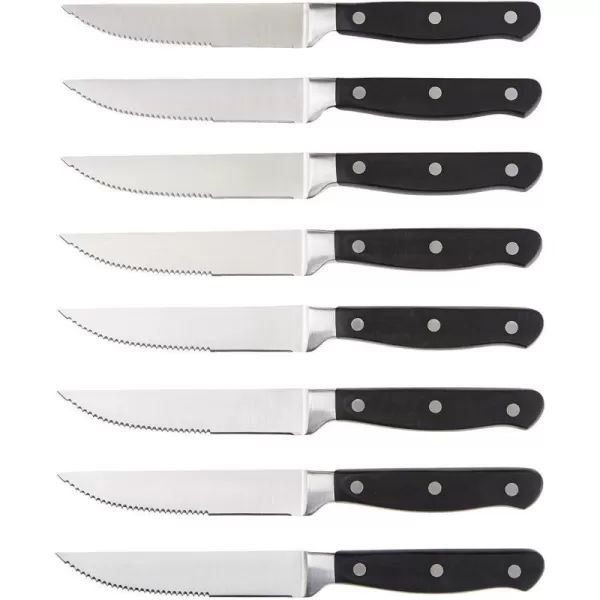 Amazon Basics 8Piece Kitchen Steak Knife Set BlackAmazon Basics 8Piece Kitchen Steak Knife Set Black