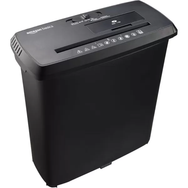 Amazon Basics 8Sheet Strip Cut Paper CD and Credit Card Shredder BlackShredder New Model