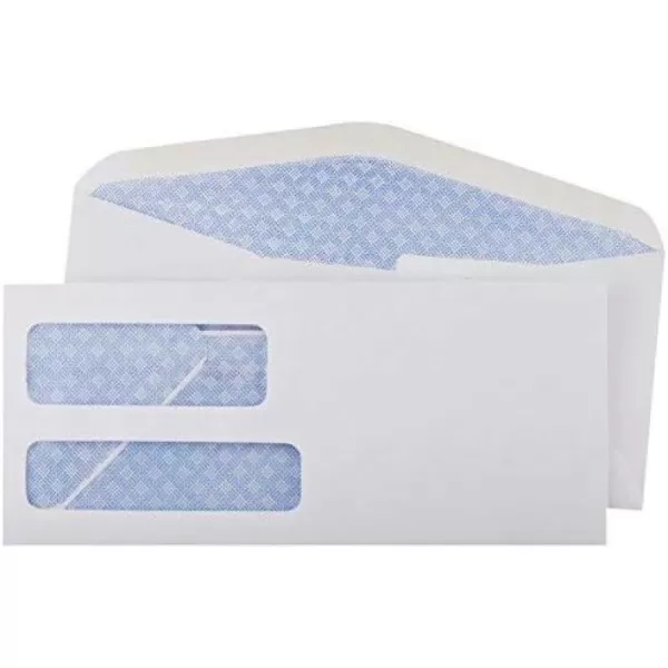 Amazon Basics 9 Double Window Security Tinted Envelopes One Size 500 Count WhiteAmazon Basics 9 Double Window Security Tinted Envelopes One Size 500 Count White