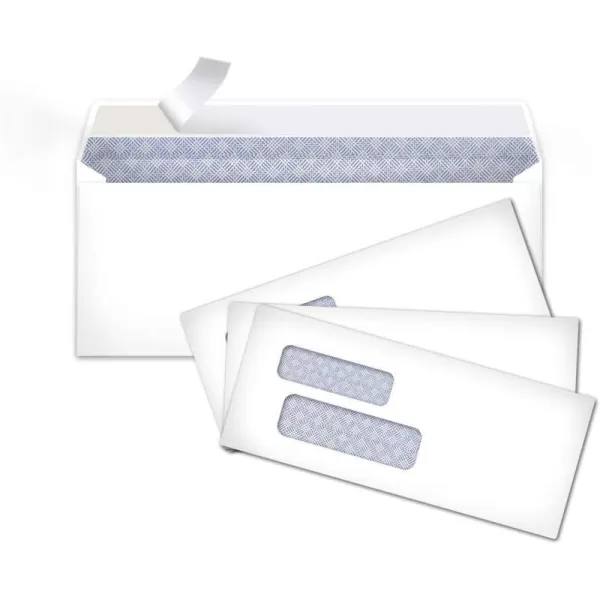 Amazon Basics 9 Envelopes with Peel amp Seal Double Window Security Tinted 500Pack WhiteAmazon Basics 9 Envelopes with Peel amp Seal Double Window Security Tinted 500Pack White