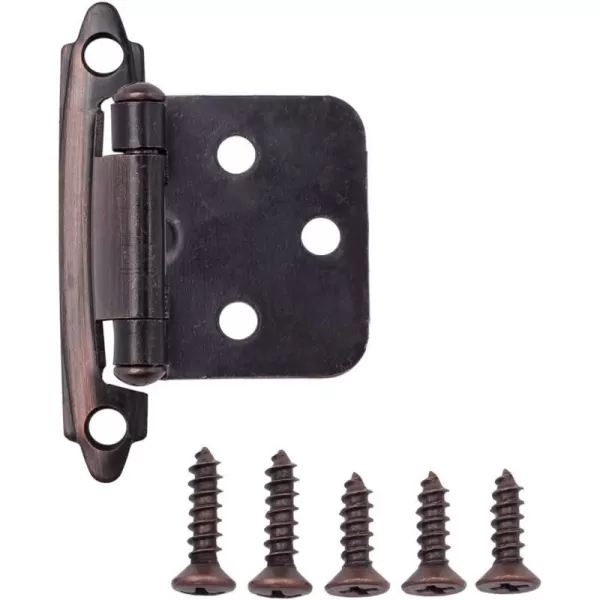 Amazon Basics AB4010 Hinges 12 inch Overlay Oil Rubbed BronzeOil Rubbed Bronze 50Pack