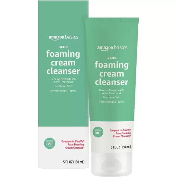 Amazon Basics Acne Foaming Cream Cleanser 5 Fluid Ounces 1PackAmazon Basics Acne Foaming Cream Cleanser 5 Fluid Ounces 1Pack