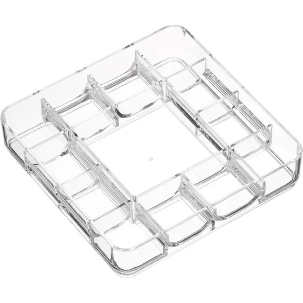 Amazon Basics Acrylic 6Compartment Tall Durable Makeup Jewelry Accessories Storage Organizer Tray13Compartment