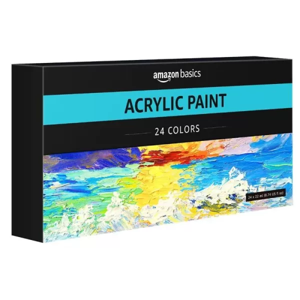 Amazon Basics Acrylic Paint Tubes 24 ColorsAmazon Basics Acrylic Paint Tubes 24 Colors