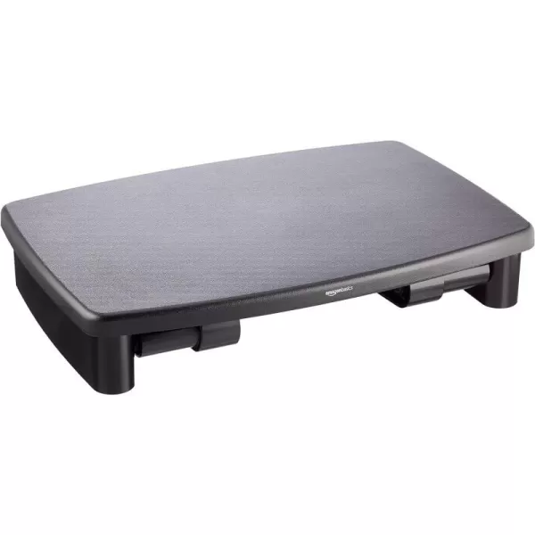 Amazon Basics Adjustable Computer Monitor Riser Desk Stand Black1Pack