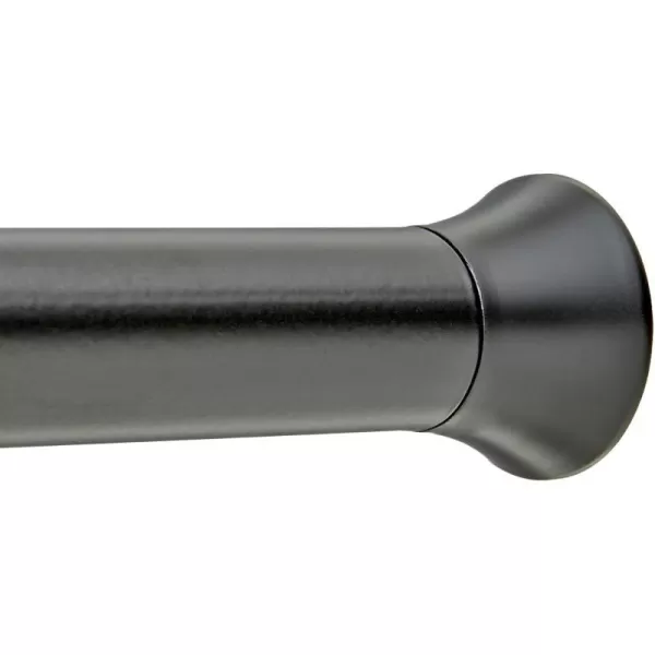 Amazon Basics Adjustable Tension Curtain Rod 3654 Width  Black Classic FinialBlack 4273 Indoor