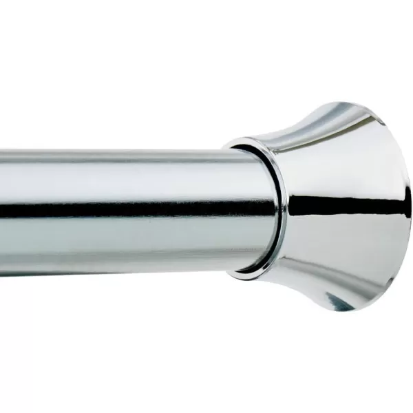 Amazon Basics Adjustable Tension Curtain Rod 3654 Width  Black Classic FinialChrome 5490 Indoor
