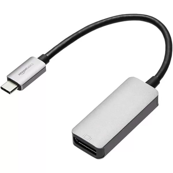 Amazon Basics Aluminium USBC to DisplayPort Adapter 4K60Hz Thunderbolt 3 Compatible Case of 135 greyAmazon Basics Aluminium USBC to DisplayPort Adapter 4K60Hz Thunderbolt 3 Compatible Case of 135 grey