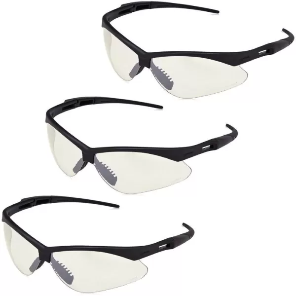 Amazon Basics AntiScratch Safety Glasses UVResistant IndoorOutdoor Clear Mirror Lens 3CountBlack amp Clear 3Count