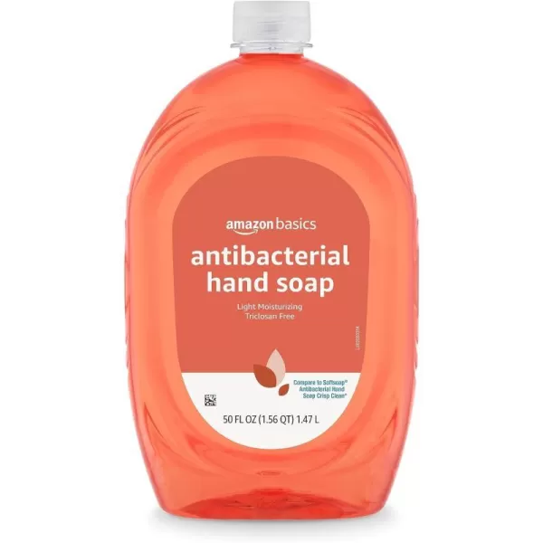 Amazon Basics Antibacterial Liquid Hand Soap Refill Light Moisturizing TriclosanFree Citrus 50 Fl Oz Previously Solimo50 Fl Oz Pack of 1