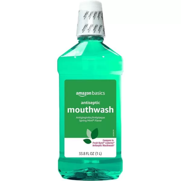 Amazon Basics Antiseptic Mouthwash Mint 85 Fluid Ounces 1Pack Previously Solimo3380 Fl Oz Pack of 1