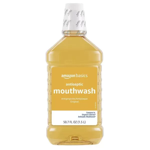 Amazon Basics Antiseptic Mouthwash Original Flavor 15 Liters 507 Fluid Ounces 4Pack Previously Solimo5070 Fl Oz Pack of 1