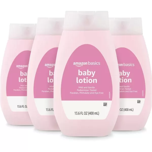 Amazon Basics Baby Lotion Mild amp Gentle Lightly scented 136 Fl Oz Pack of 4 Previously Solimo1360 Fl Oz Pack of 4