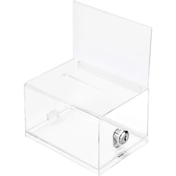 Amazon Basics Ballot Box With Key Lock ClearAmazon Basics Ballot Box With Key Lock Clear
