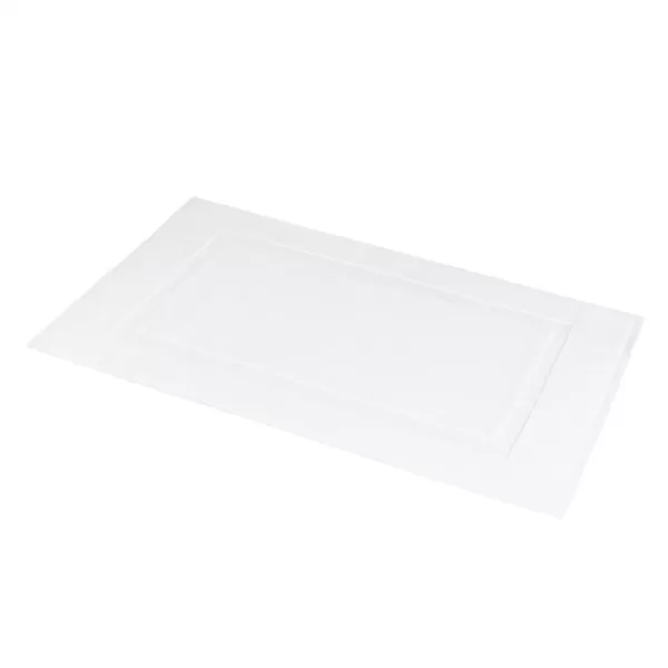 Amazon Basics Banded Bathroom Bath Rug Mat Bright White 31 L x 20 WBright White 1Pack