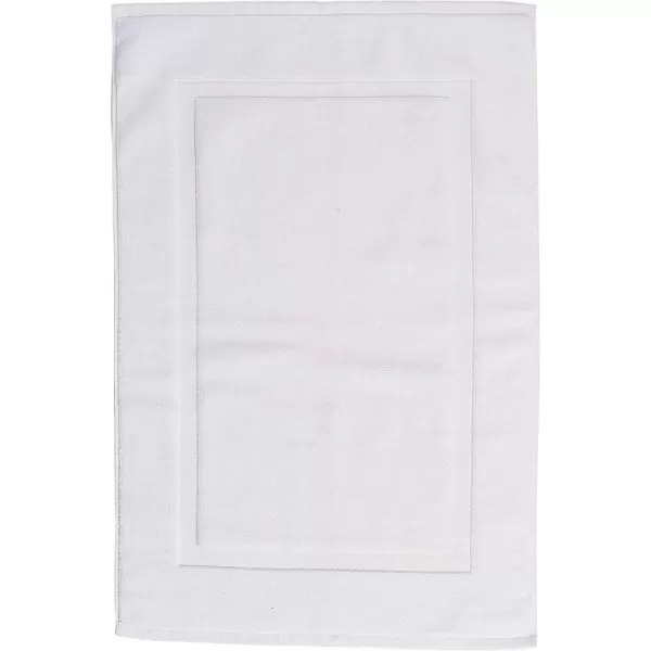 Amazon Basics Banded Bathroom Bath Rug Mat Bright White 31 L x 20 WWhite 1Pack