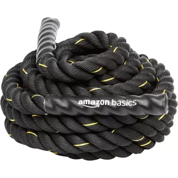 Amazon Basics Battle Exercise Training Rope  304050 Foot Lengths 152 Inch Widths30 ft x 15 in