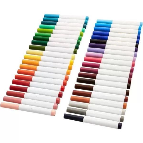 Amazon Basics Broad Line 40 Colors Washable Markers Pack of 40 Multicolored40 Colors Broad Line