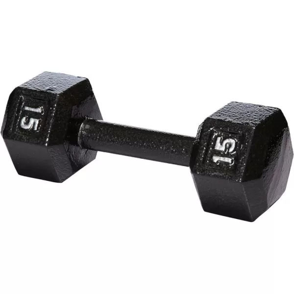 Amazon Basics Cast Iron Hex Dumbbell Weight15 Pounds