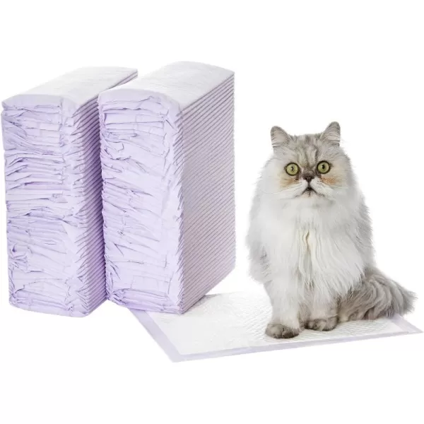 Amazon Basics Cat Pad Refills for Litter Box Unscented Pack of 40 PurpleFresh 100 Count Pack of 1