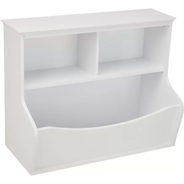 Amazon Basics Childrens MultiFunctional 4 Shelf Bookcase and Toy Storage Bin White 1484 D x 3125 W x 2456 HWhite