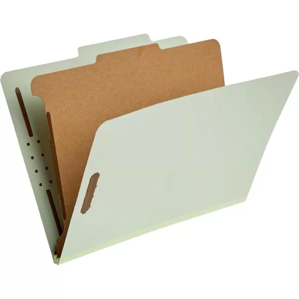 Amazon Basics Classification Folder 100 Recycled 1 Divider 2 Embedded Letter Light Blue 10 Count per Box1 Divider Green