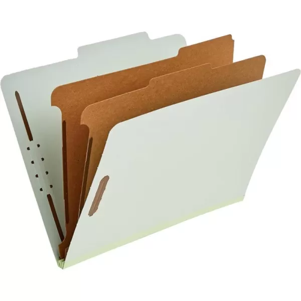 Amazon Basics Classification Folder 100 Recycled 1 Divider 2 Embedded Letter Light Blue 10 Count per Box2 Divider Green