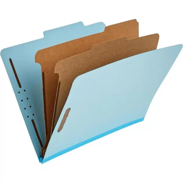 Amazon Basics Classification Folder 100 Recycled 1 Divider 2 Embedded Letter Light Blue 10 Count per Box2 Divider Light Blue