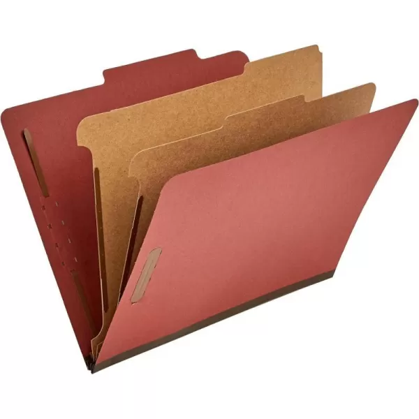 Amazon Basics Classification Folder 100 Recycled 1 Divider 2 Embedded Letter Light Blue 10 Count per Box2 Divider Red